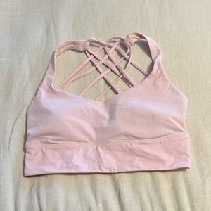 Lululemon Free to Be Wild Longline Bra, Flush Pink, Size 8